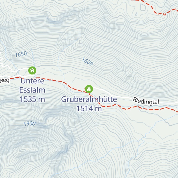 Map of Gruberalmhütte