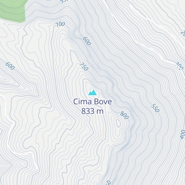 Map of Cima Bove