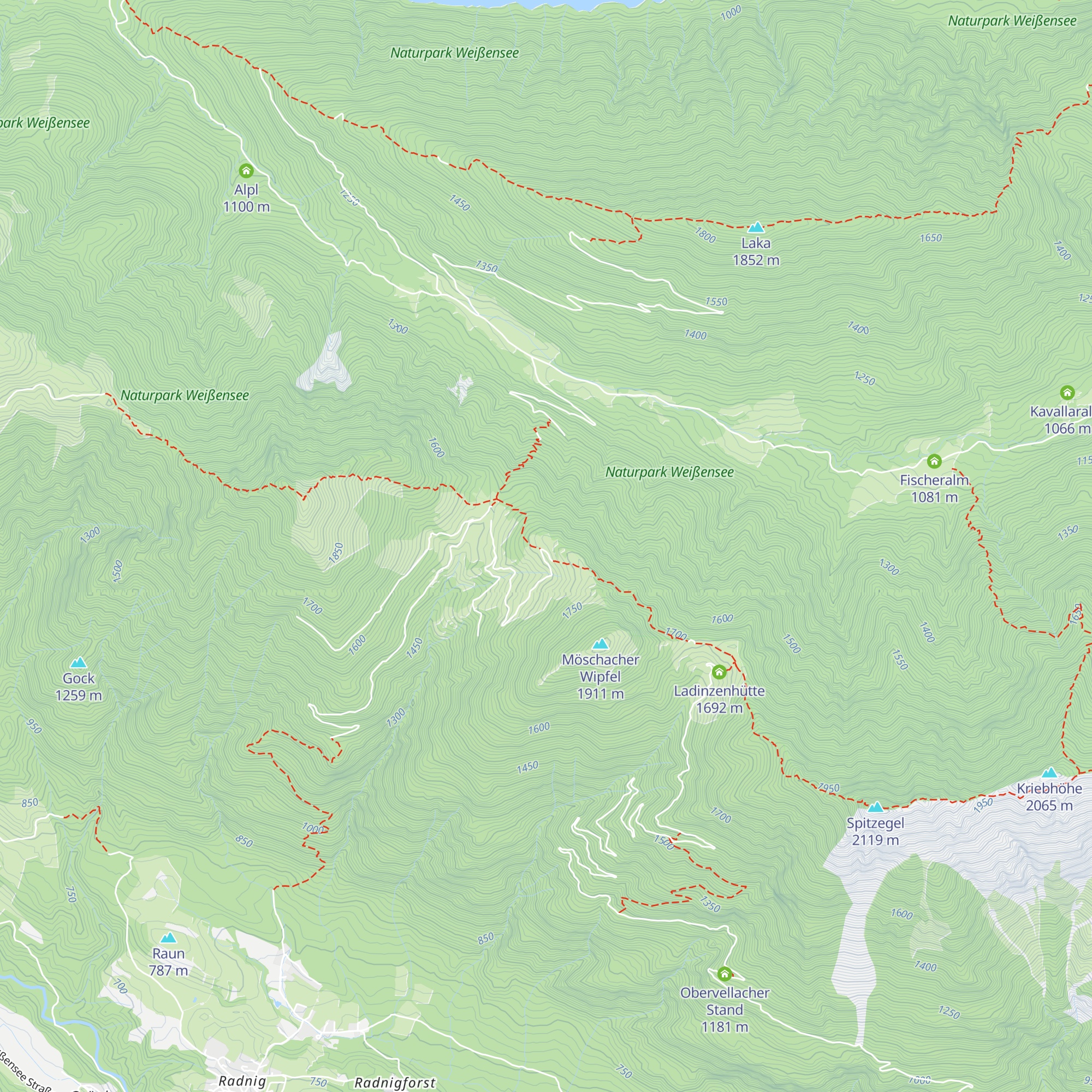 Möschacher Alm map