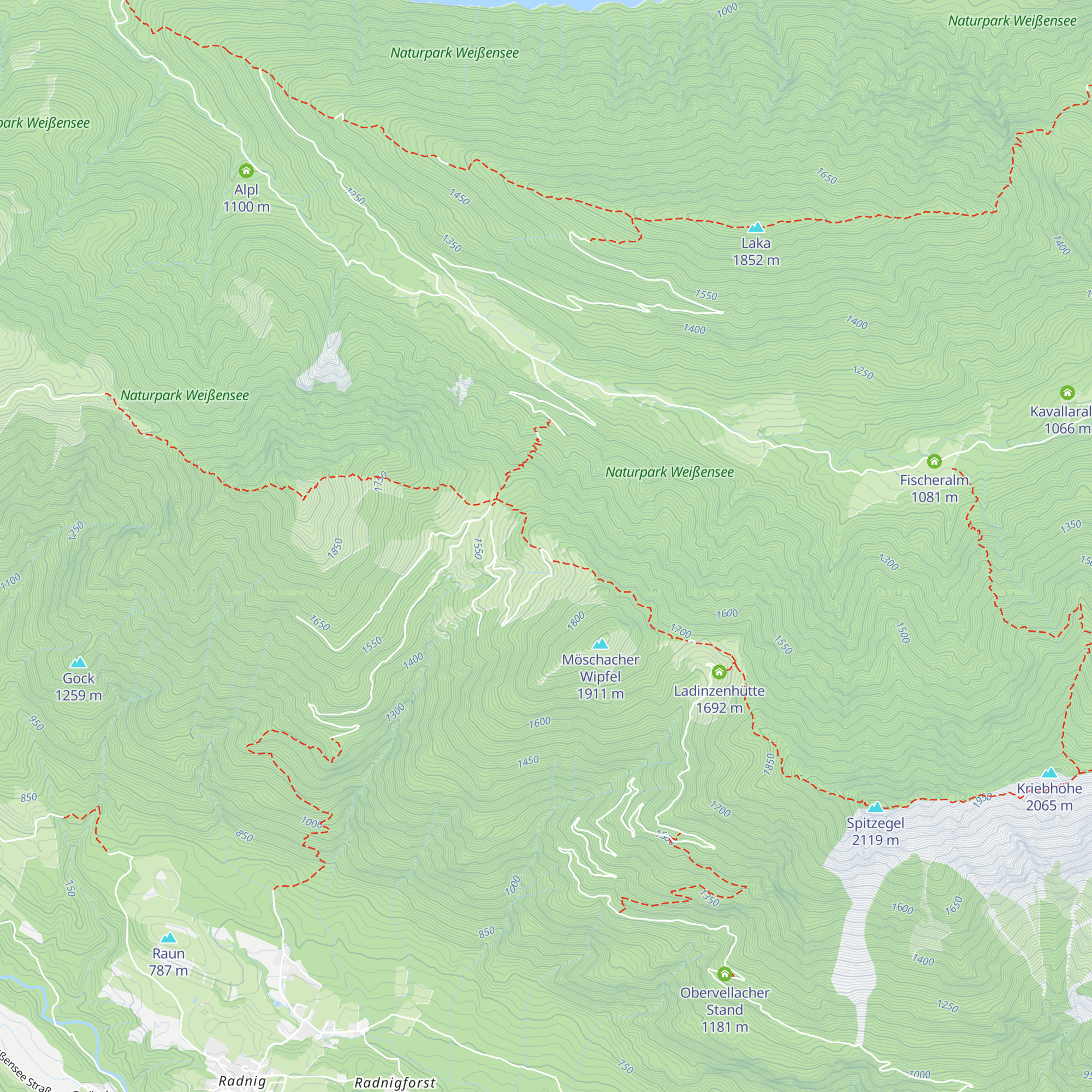 Möschacher Alm map