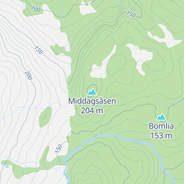 Map of Middagsåsen