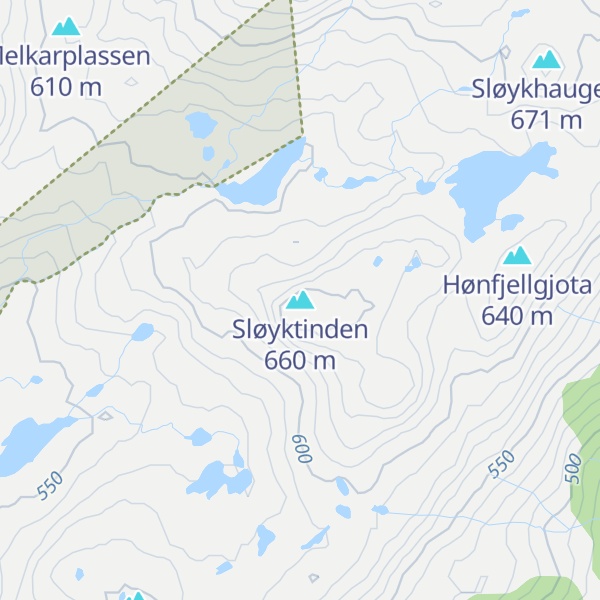Map of Sløyktinden