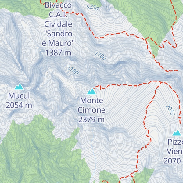 Map of Monte Cimone