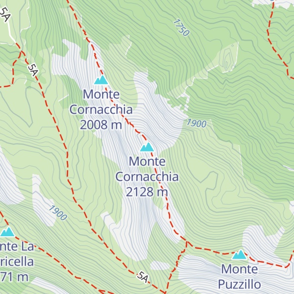 Map of Monte Cornacchia