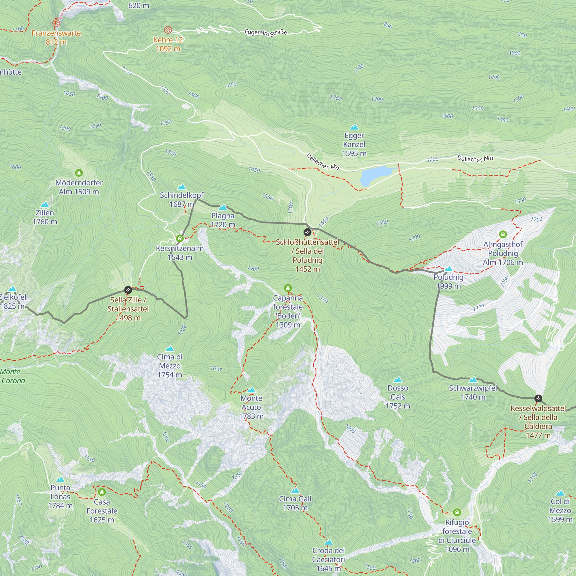 Capanna forestale "Boden" map