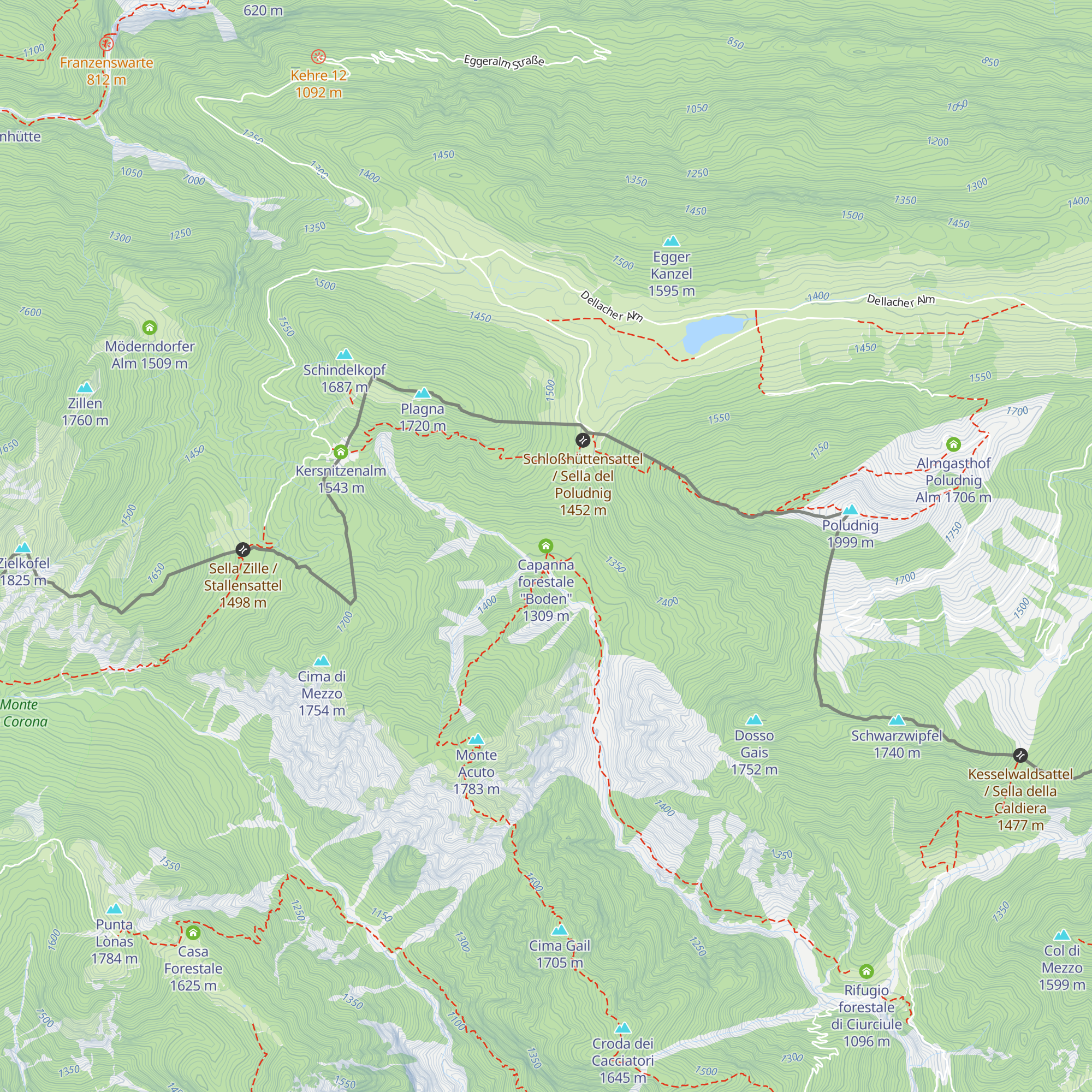 Capanna forestale "Boden" map