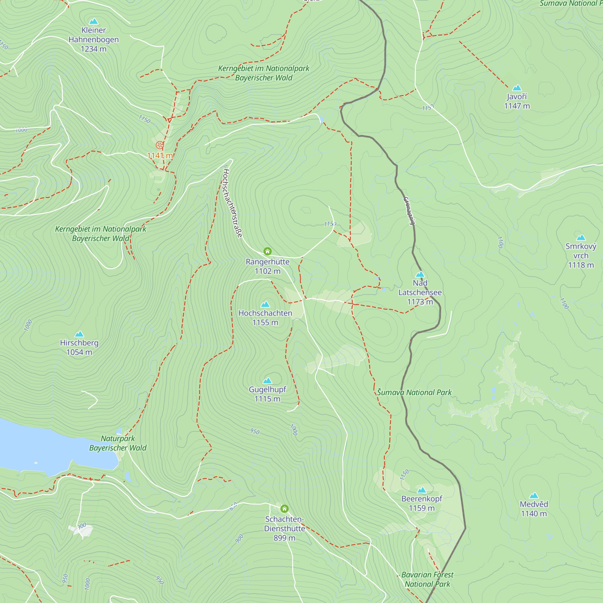 Schutzhütte Hochschachten map