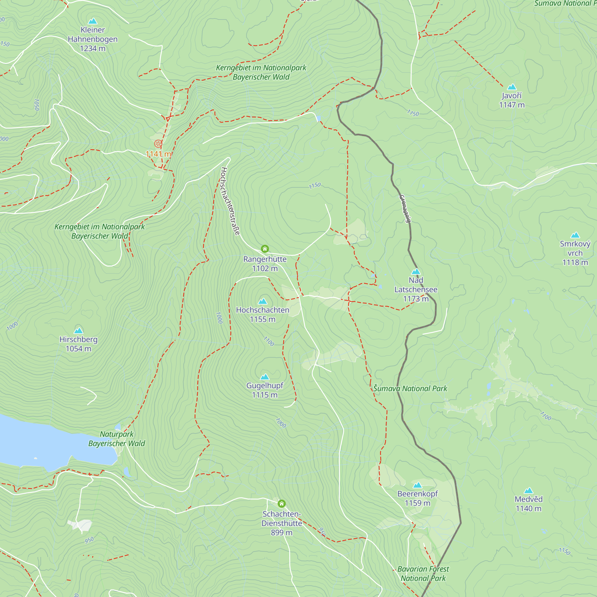 Schutzhütte Hochschachten map