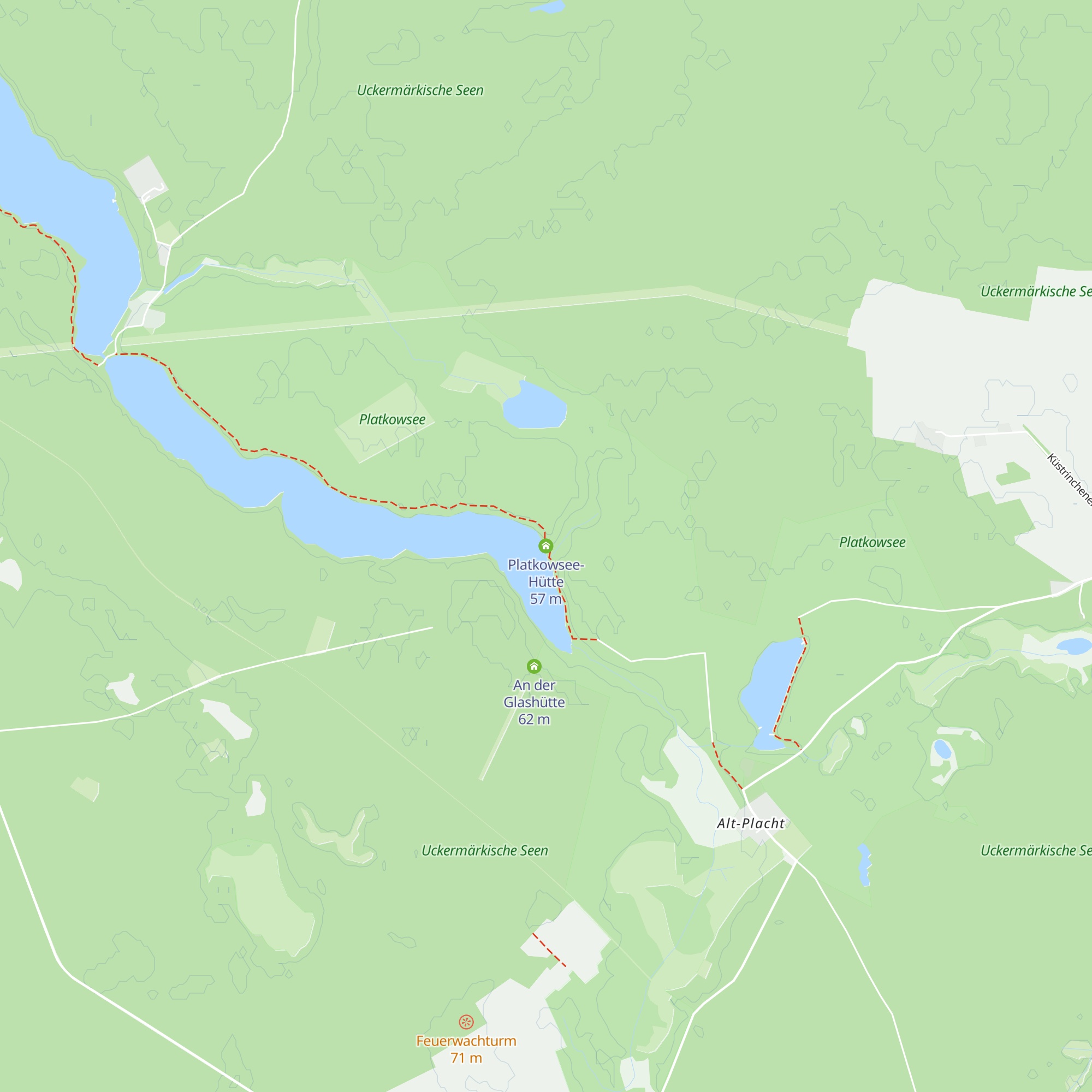 Platkowsee-Hütte map