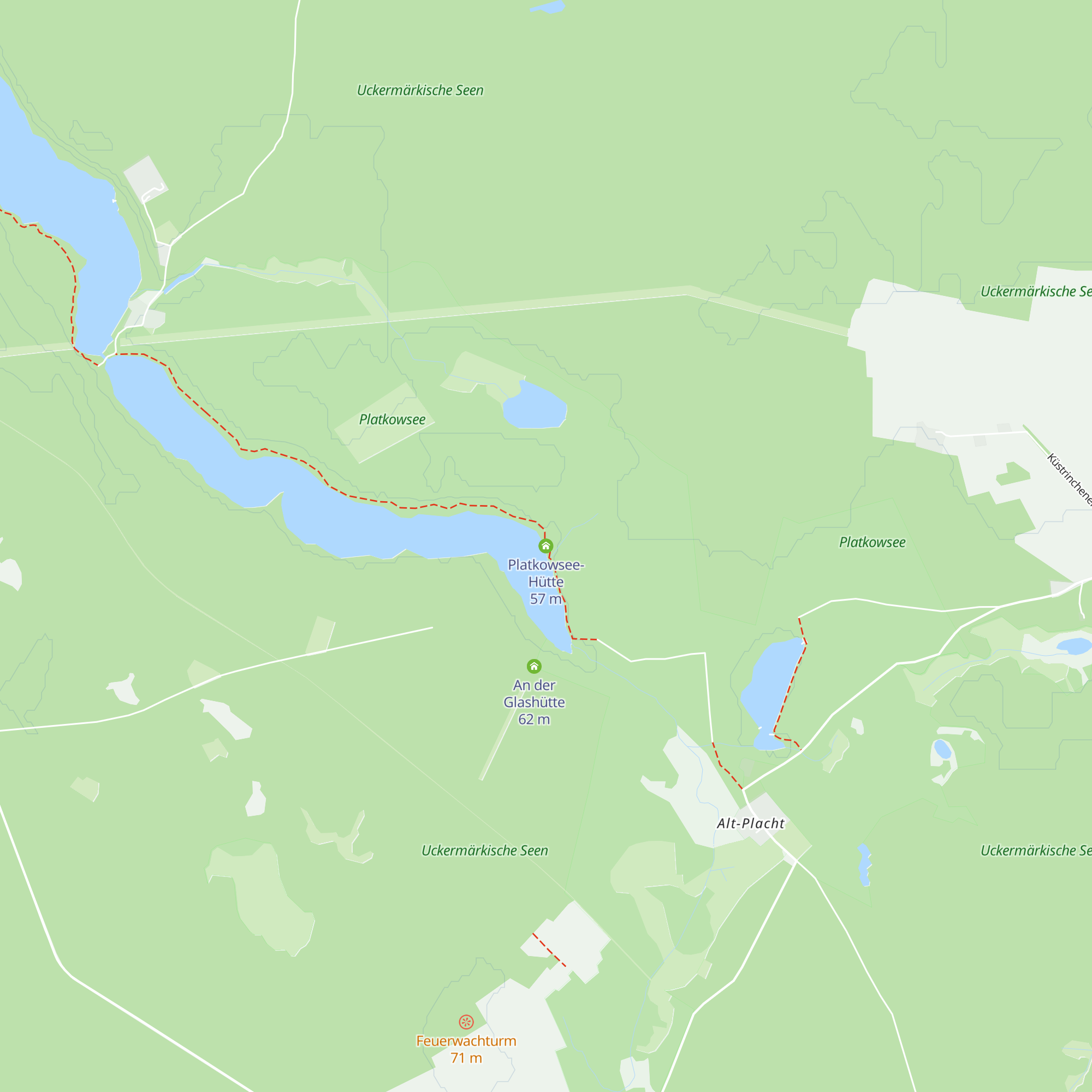 Platkowsee-Hütte map