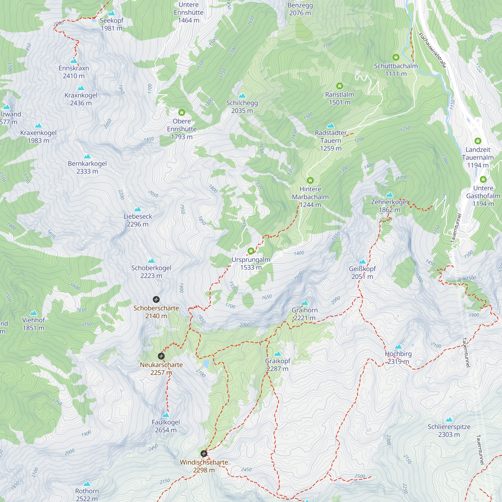 Ursprungalm map