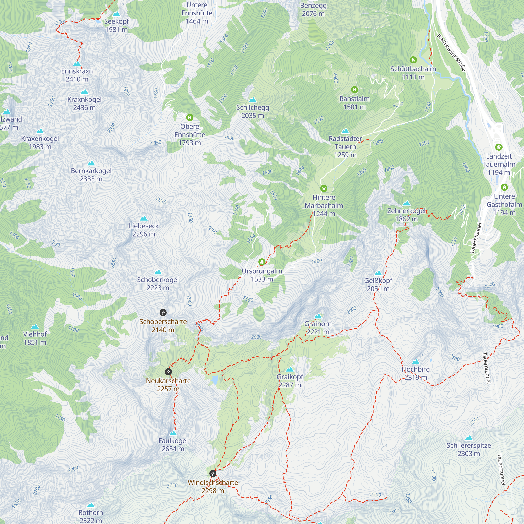 Ursprungalm map