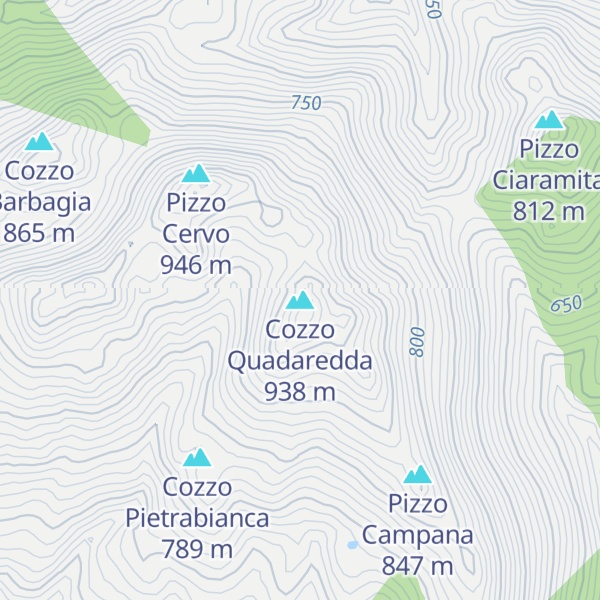 Map of Cozzo Quadaredda