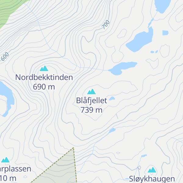 Map of Blåfjellet