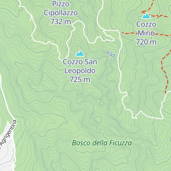 Map of Cozzo Lupo