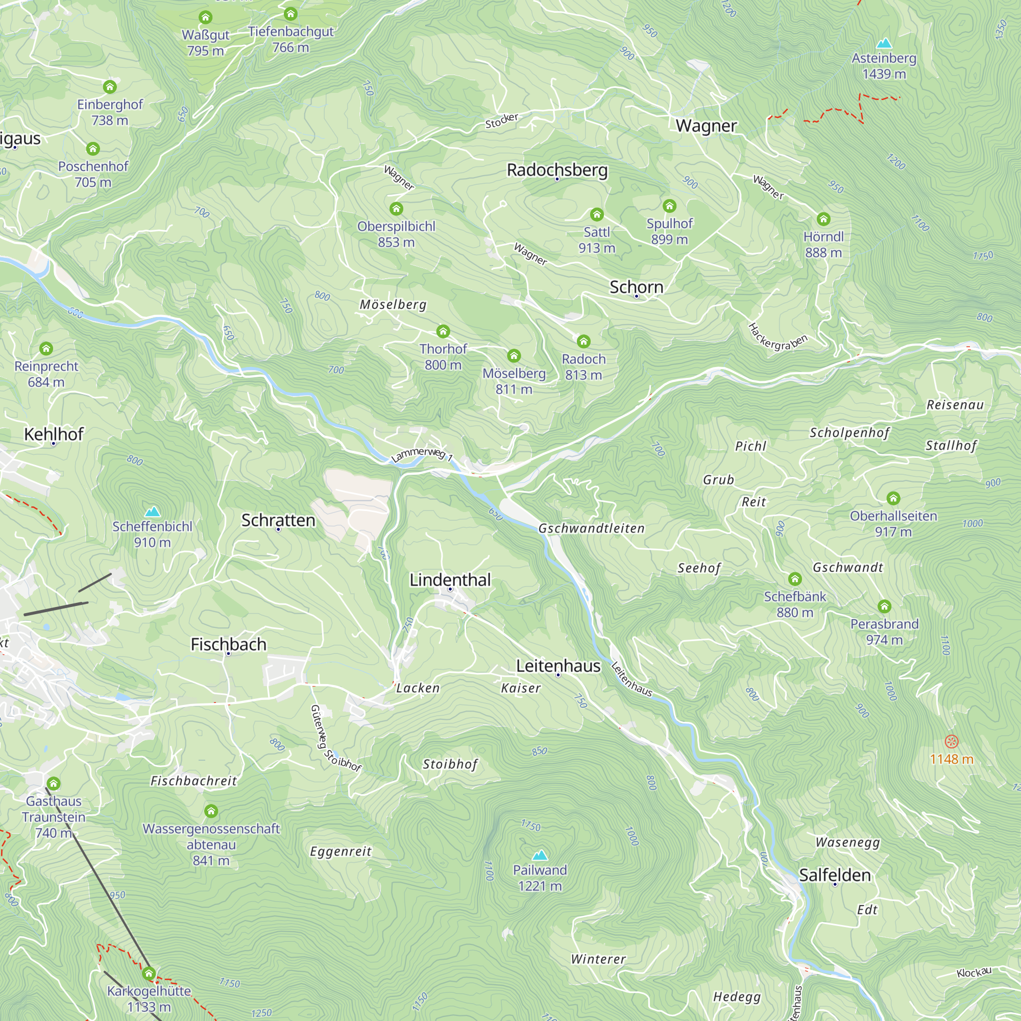 Reitgut Lammertal map