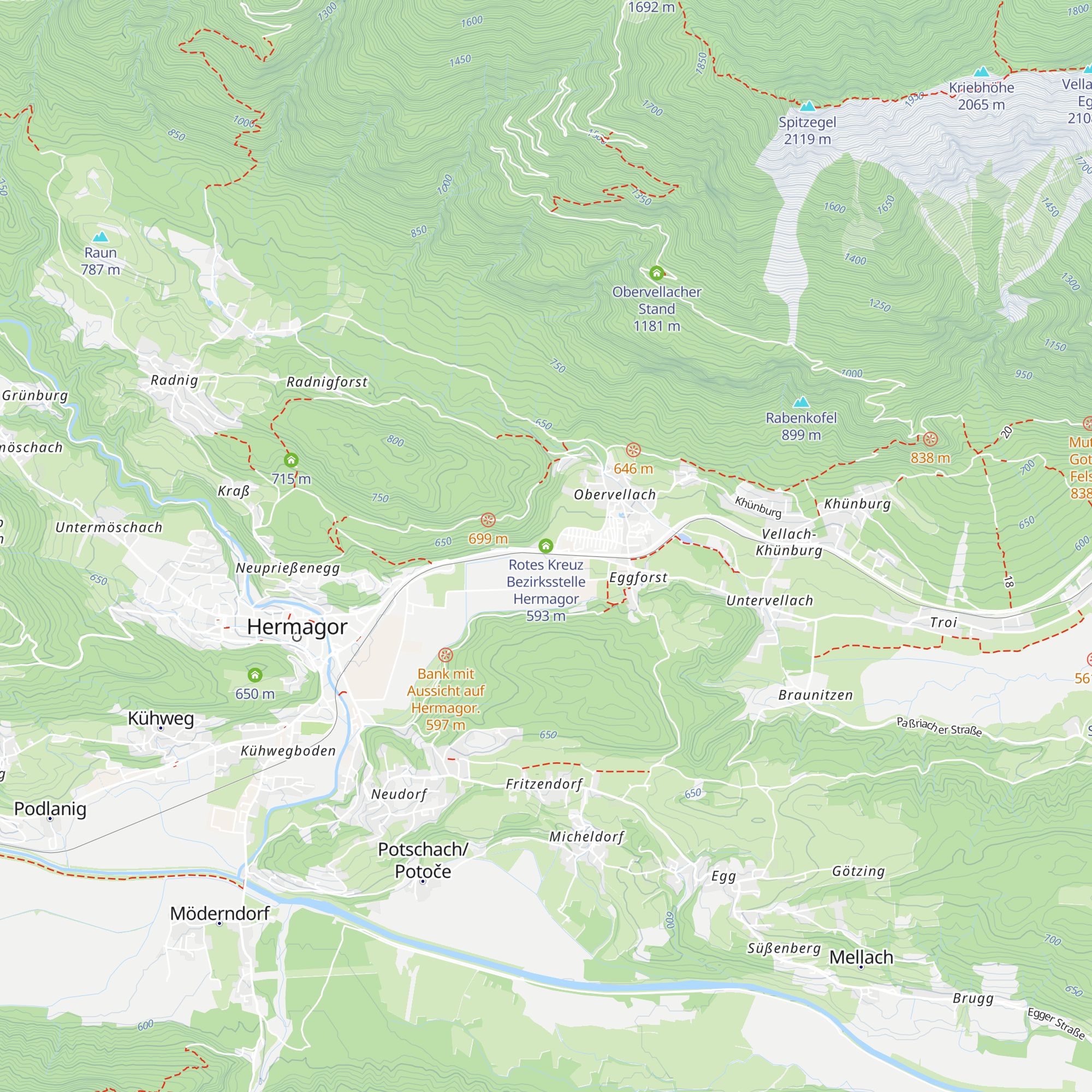 Rotes Kreuz Bezirksstelle Hermagor map