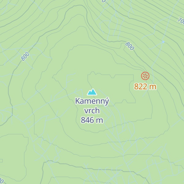 Map of Kamenný vrch