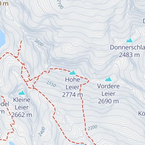 Map of Hohe Leier