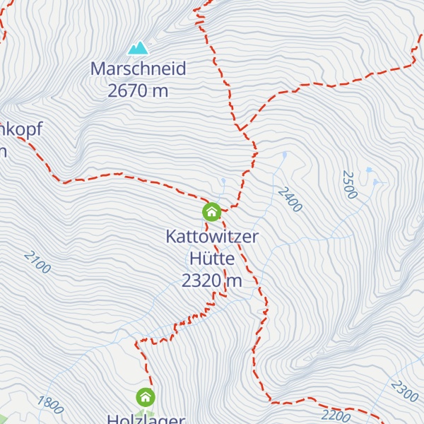 Map of Kattowitzer Hütte