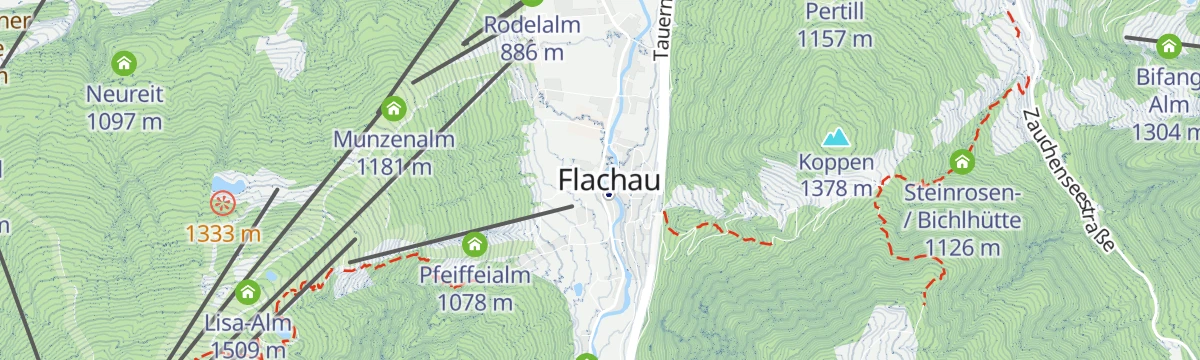 Map of the start of Flachau - Lackenkogel (73)