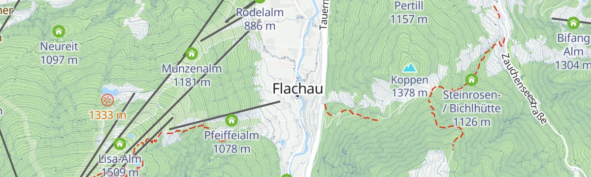Map of the start of Familien- & Genussradtour durch Flachau