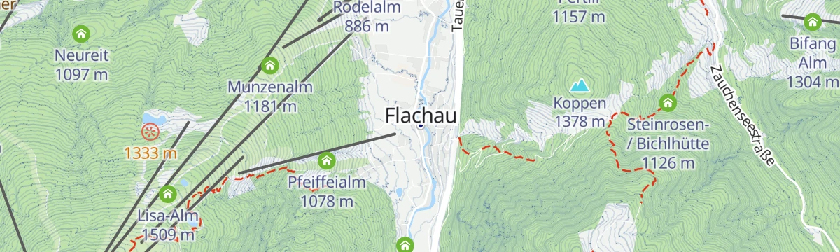Map of the start of Flachau - Hofalmen mit Almsee Filzmoos - E-MTB Tour (21)
