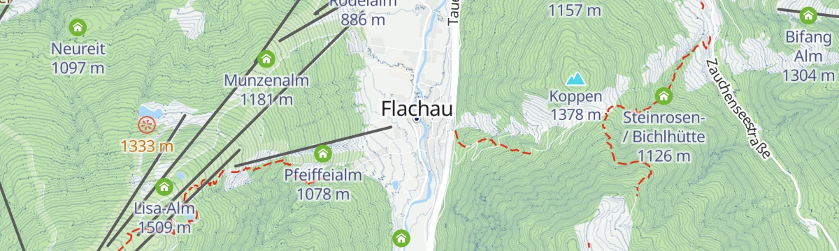 Map of the start of Flachau - Grießenkareck