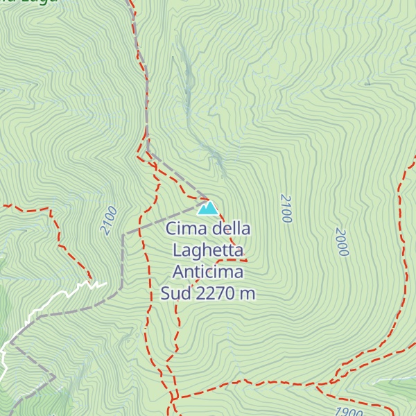 Map of Cima della Laghetta Anticima Sud
