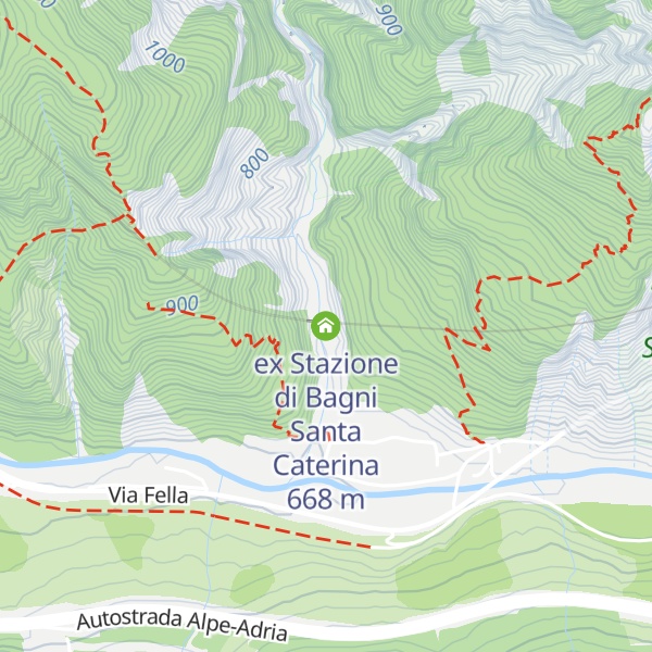 Map of ex Stazione di Bagni Santa Caterina