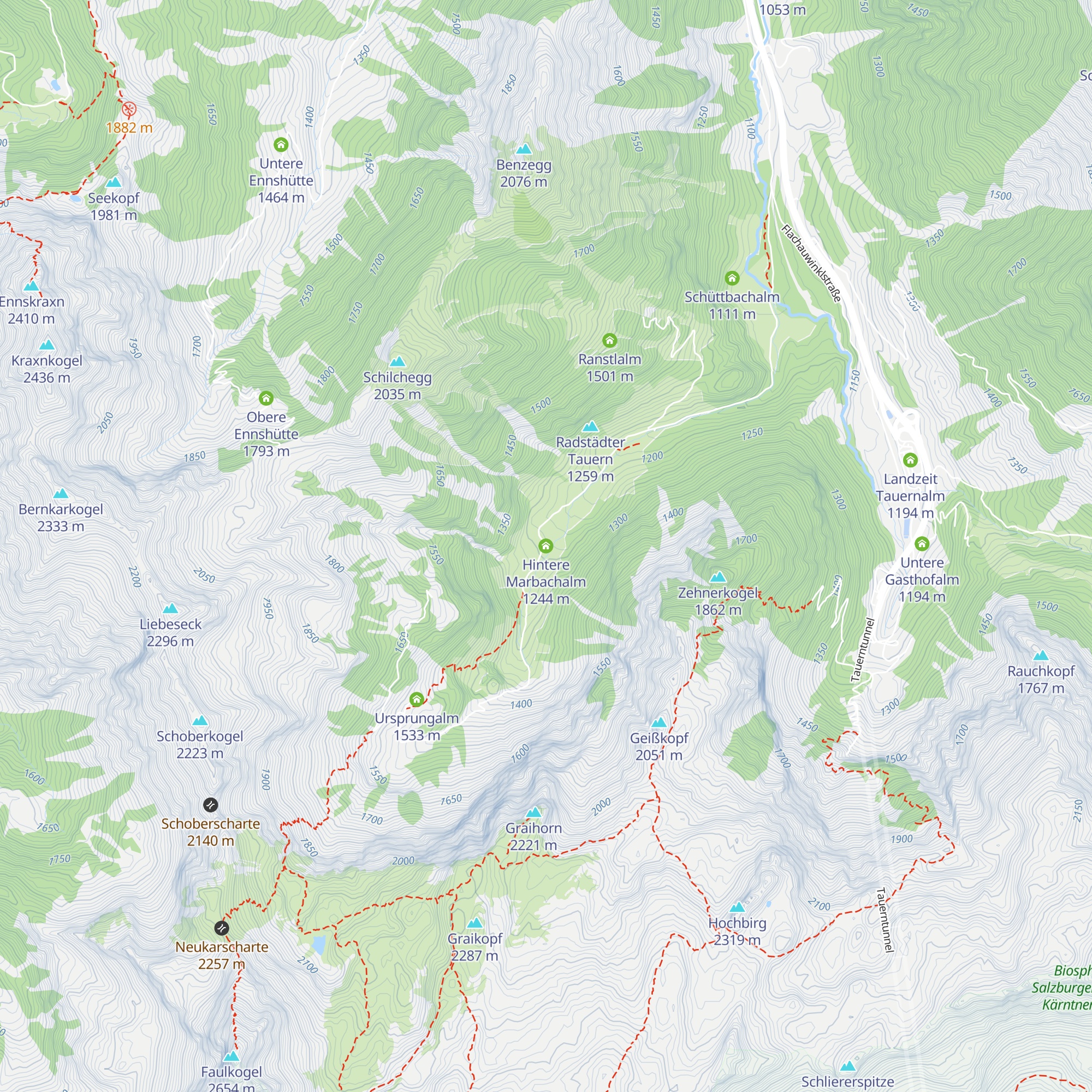 Hintere Marbachalm map