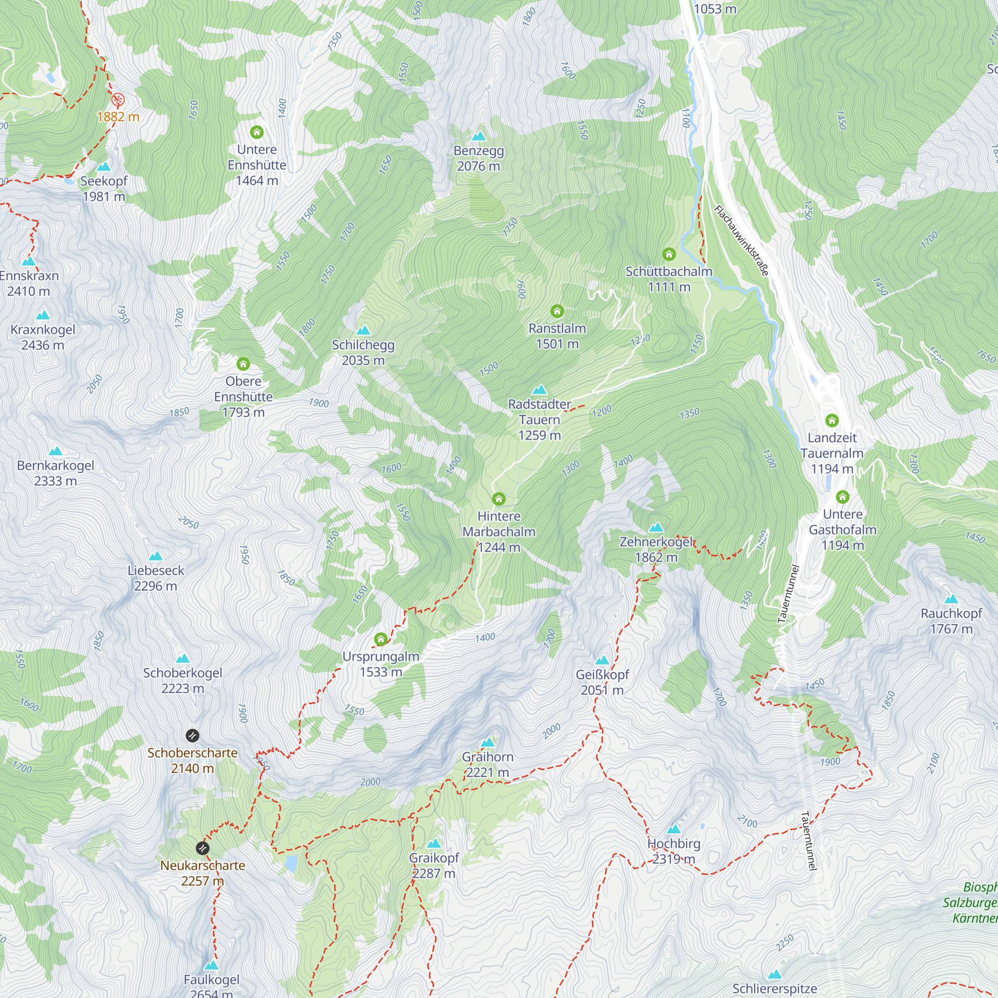 Hintere Marbachalm map