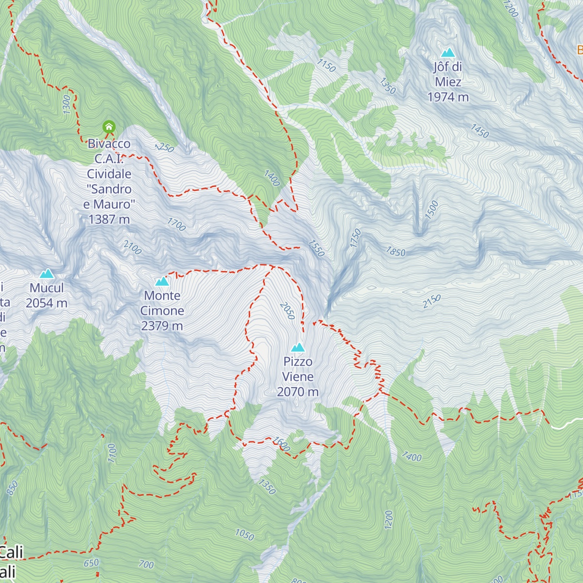 Bivacco Sandro del Torso map