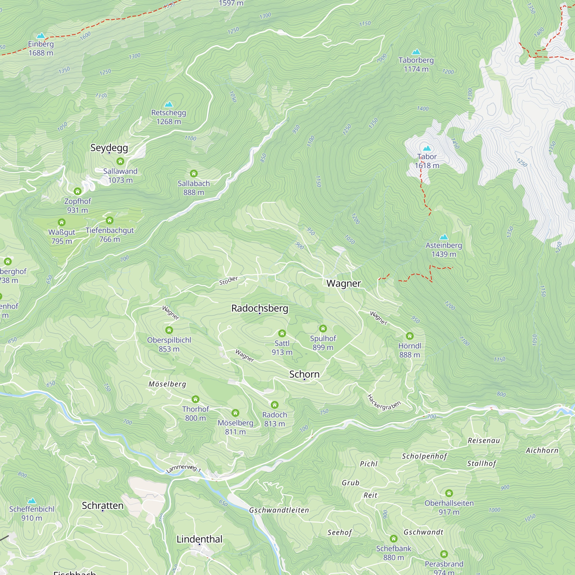 Lederhof map