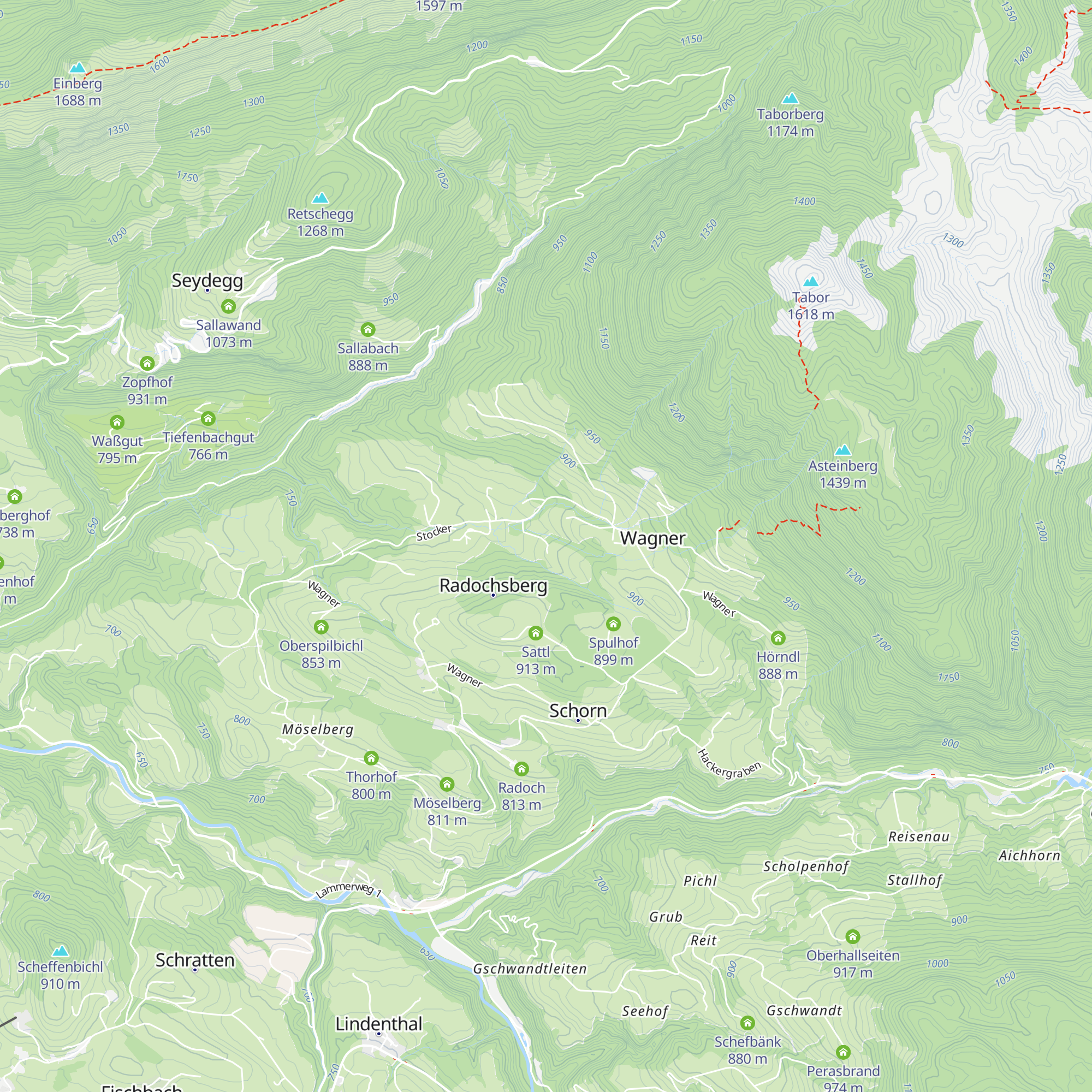 Lederhof map