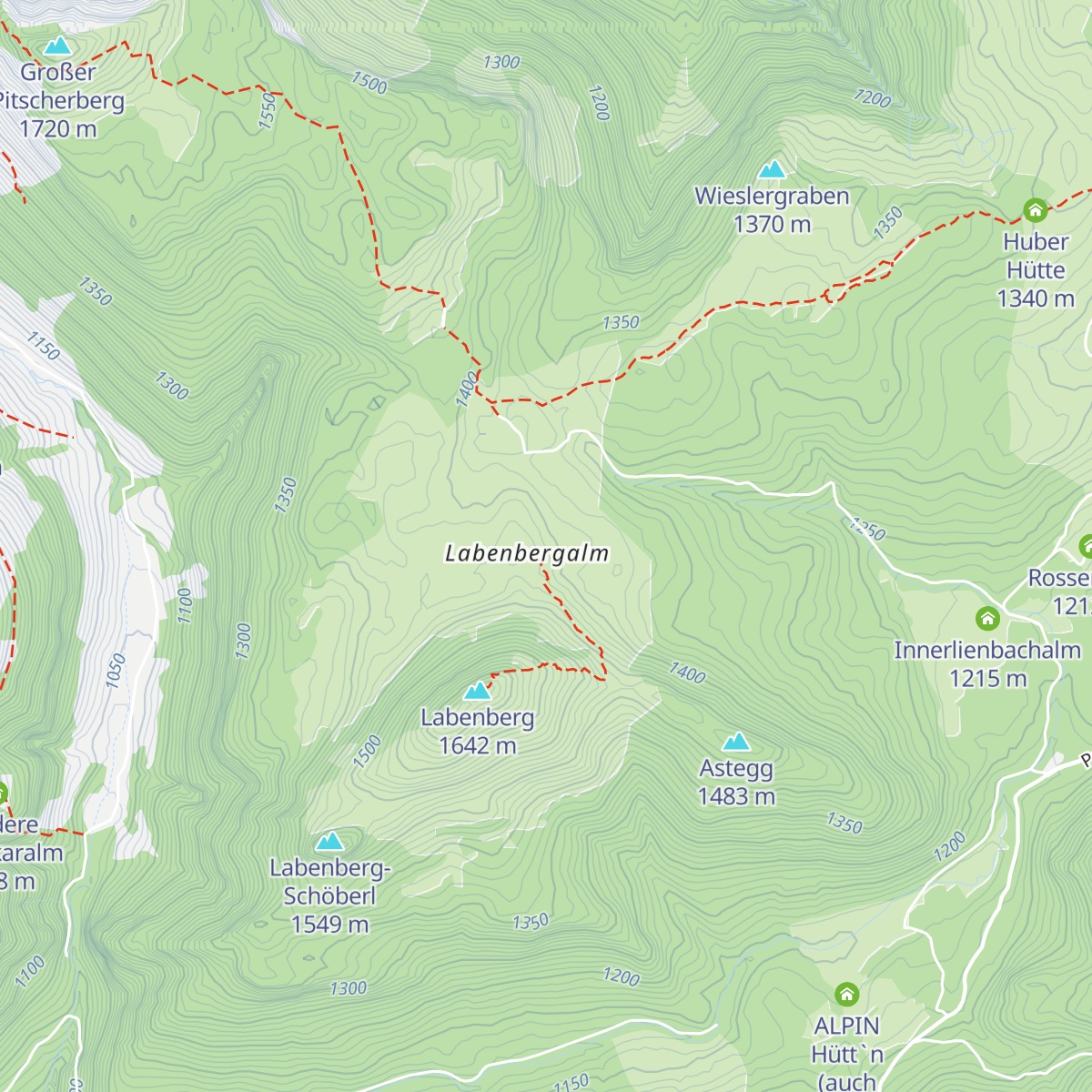 Lienbachhütte map