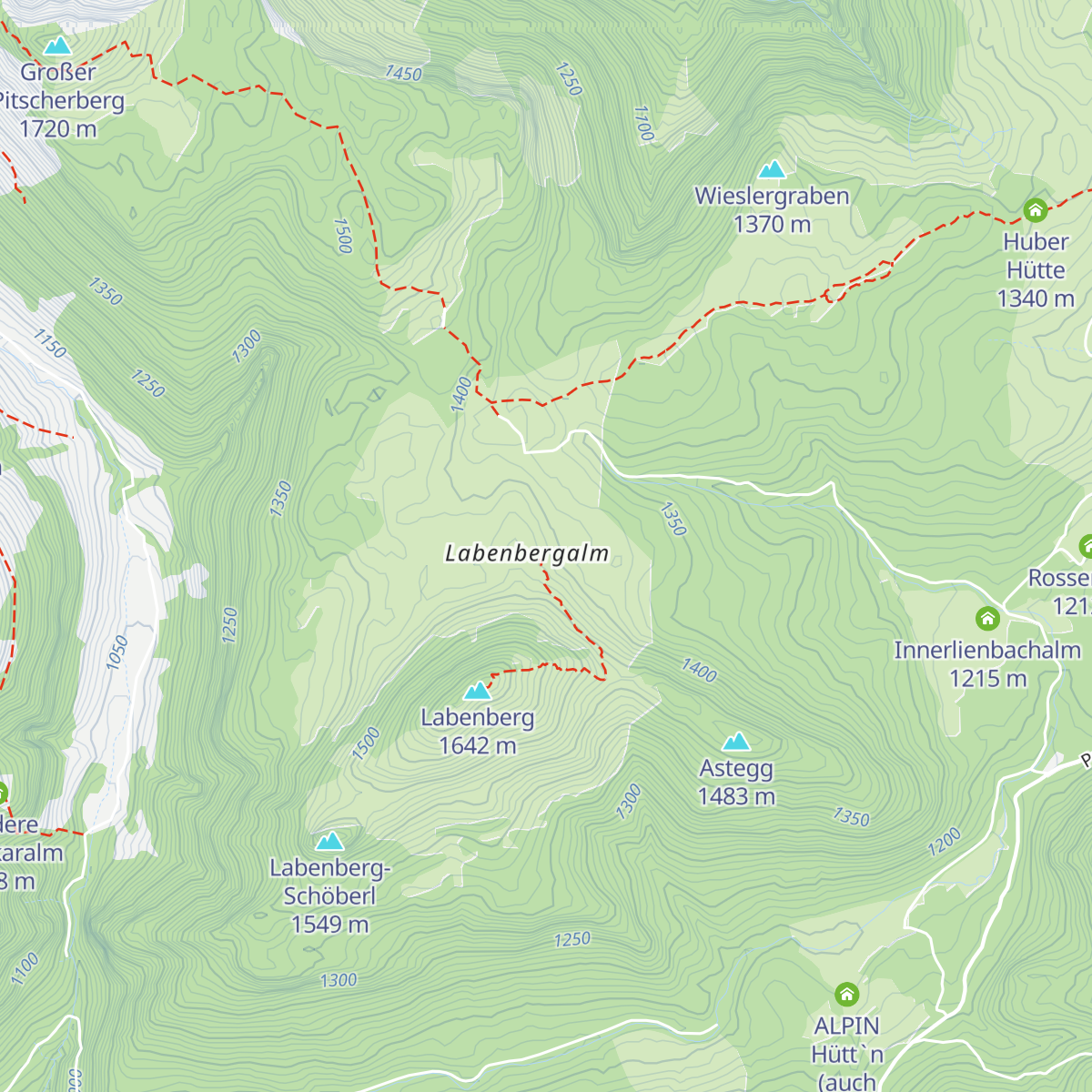 Lienbachhütte map