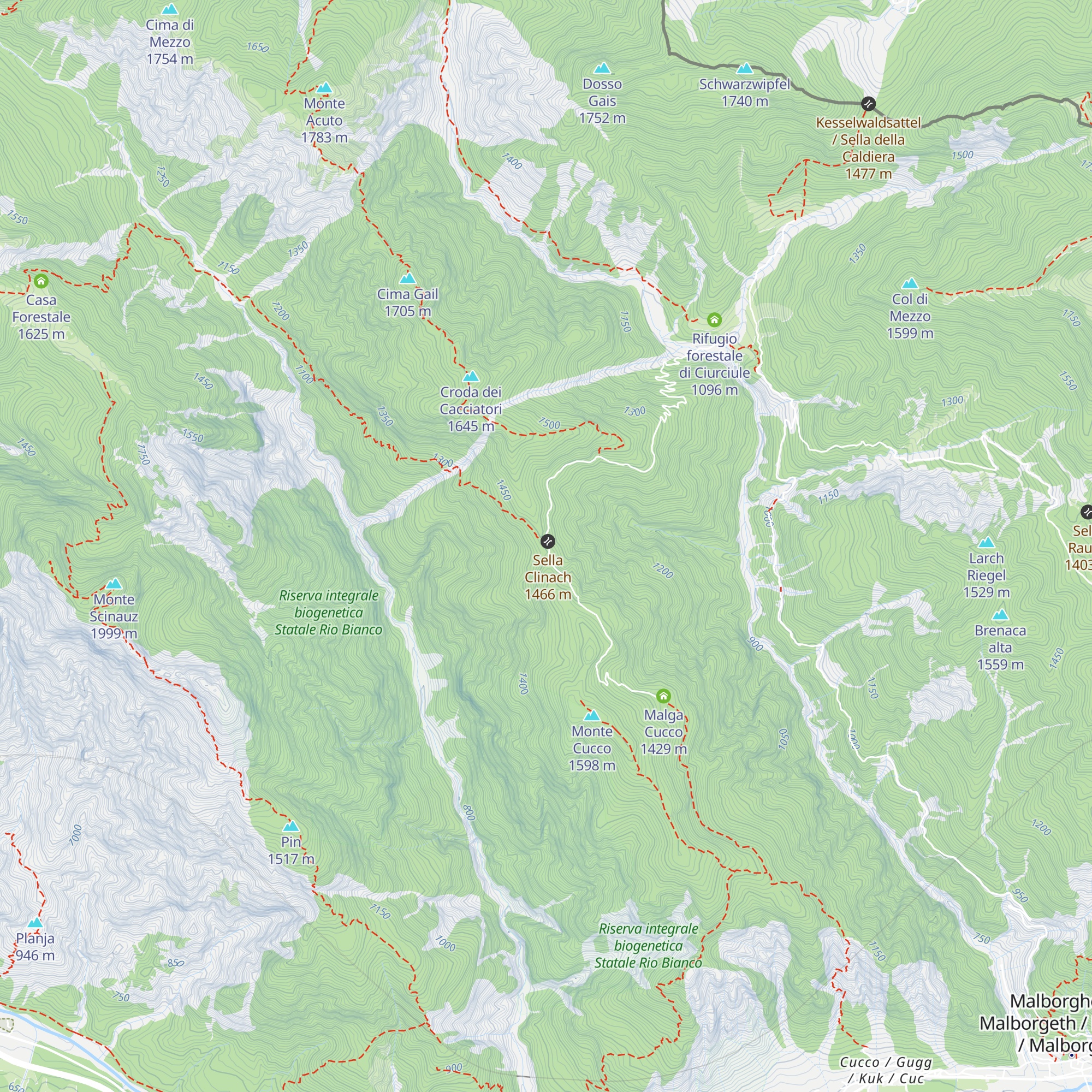 Rifugio Forestale Clinach map