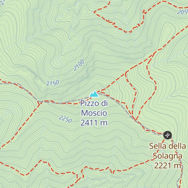 Map of Pizzo di Moscio