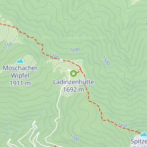 Map of Ladinzenhütte