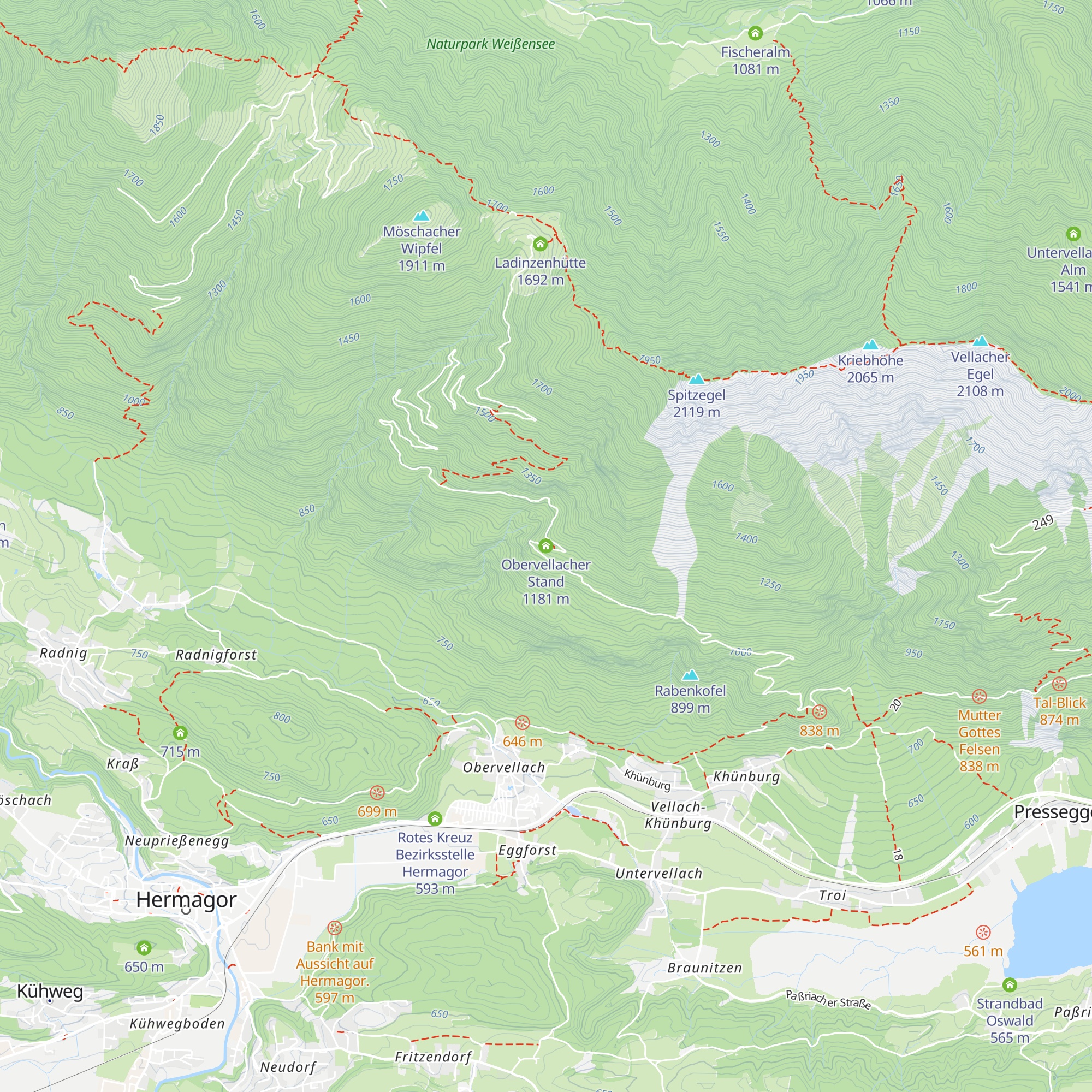 Obervellacher Stand map