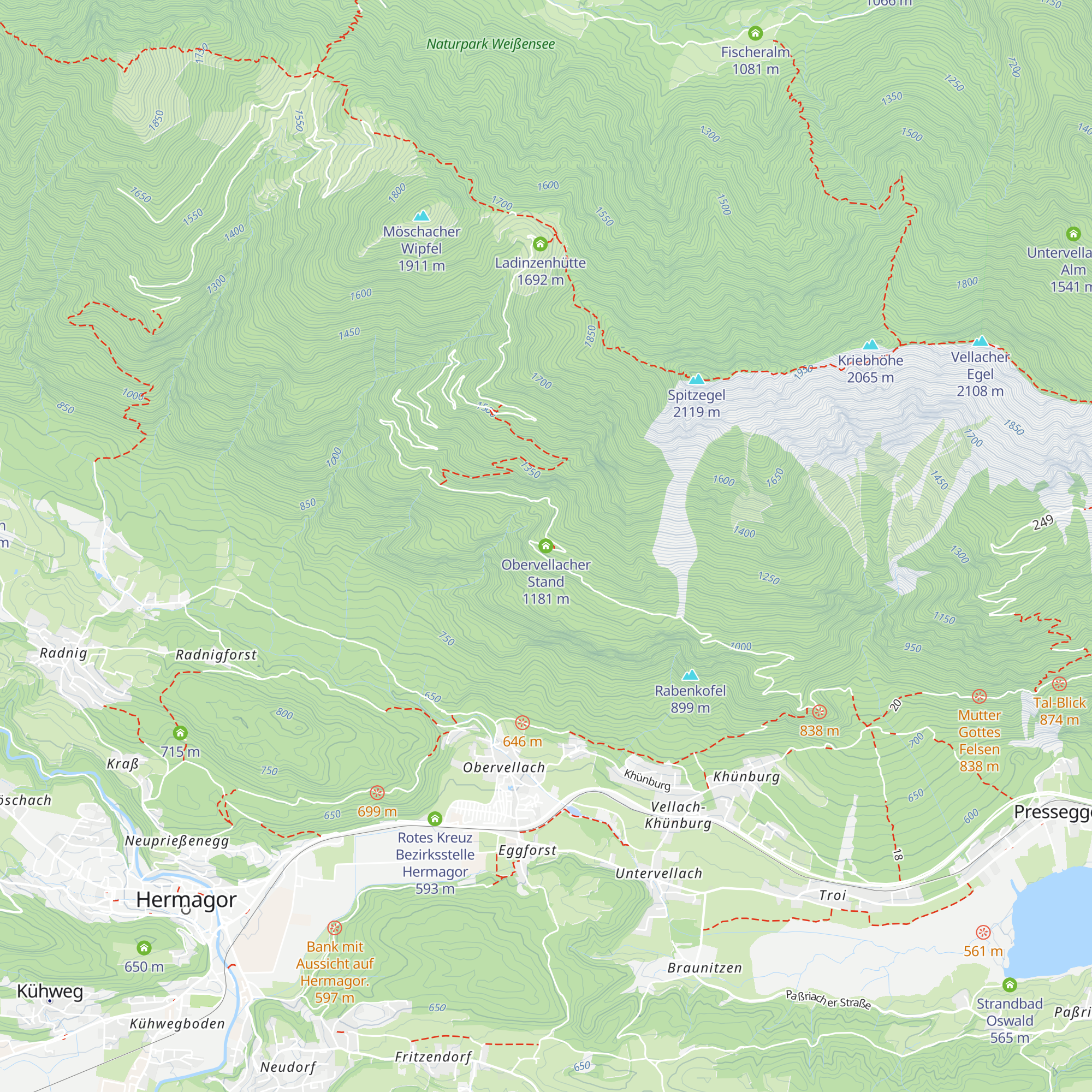 Obervellacher Stand map