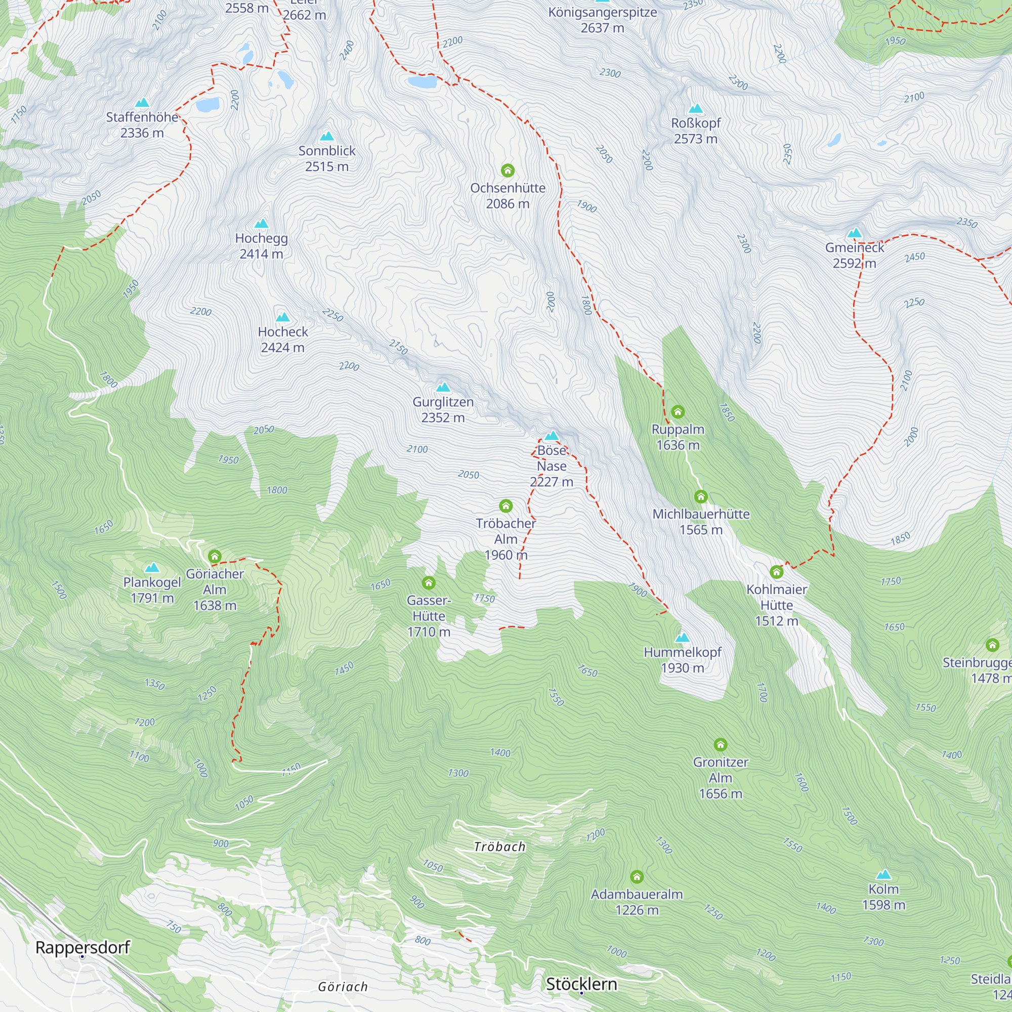 Tröbacher Alm map