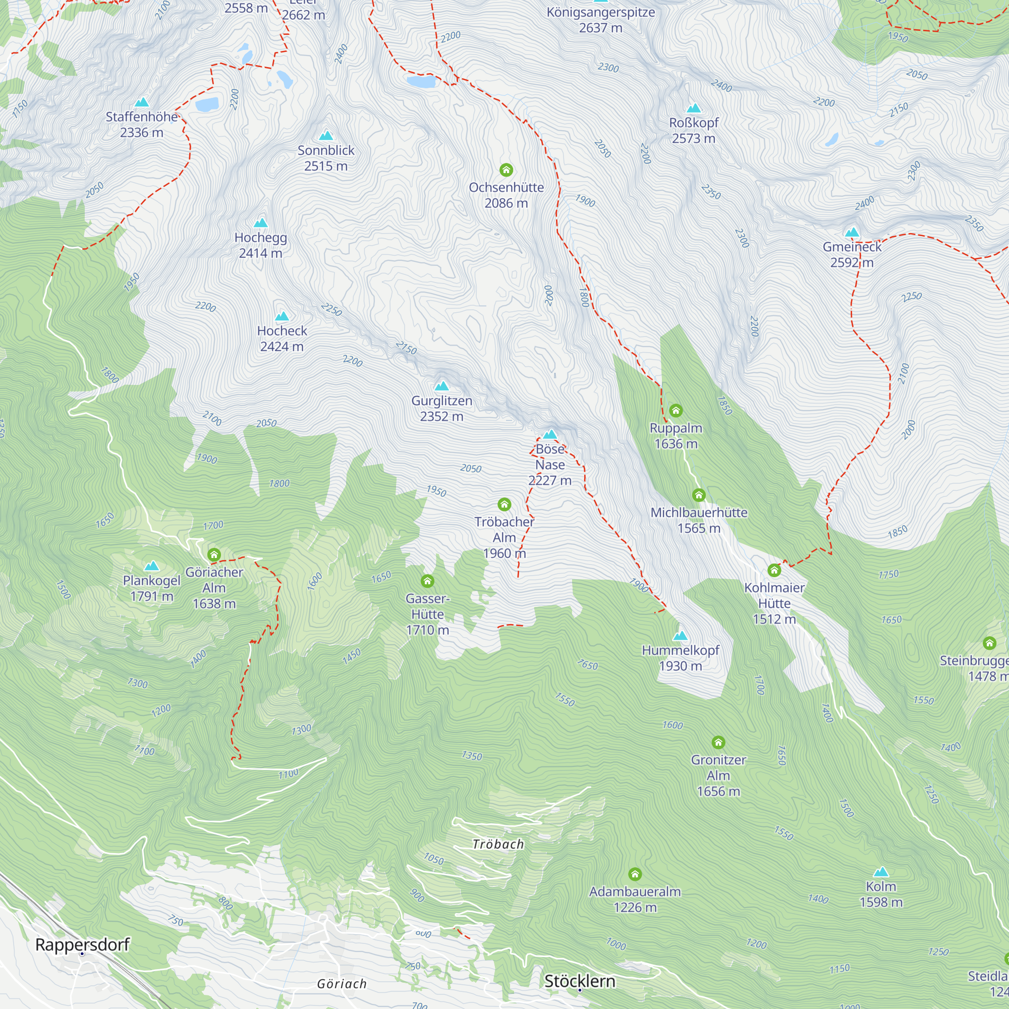 Tröbacher Alm map