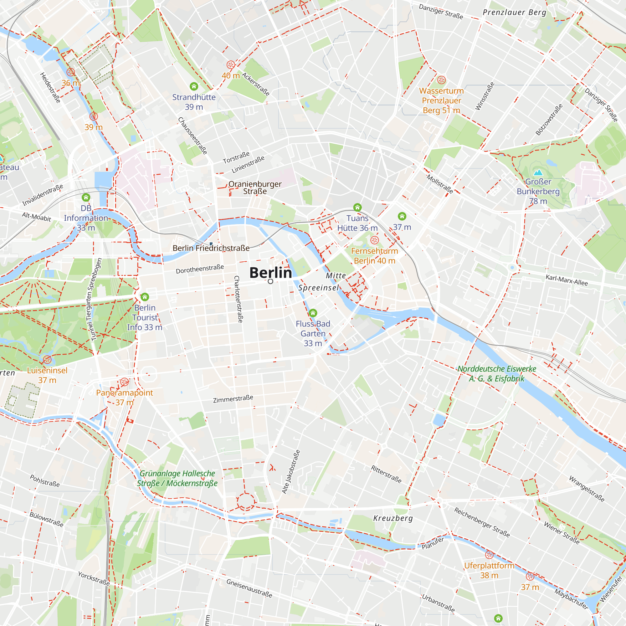 Fluss Bad Garten map