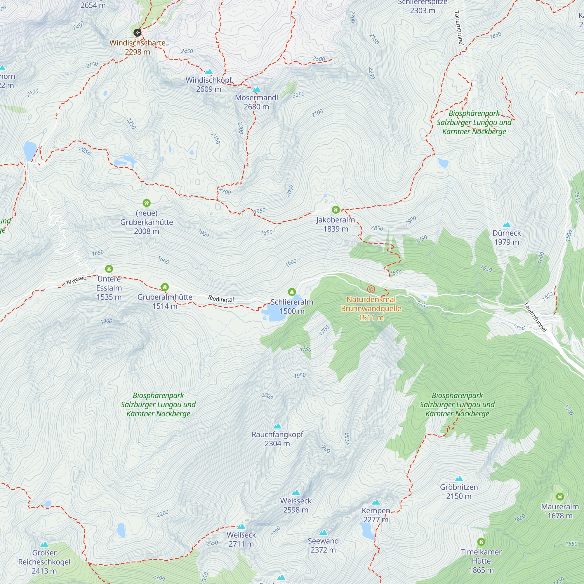 Schliereralm map