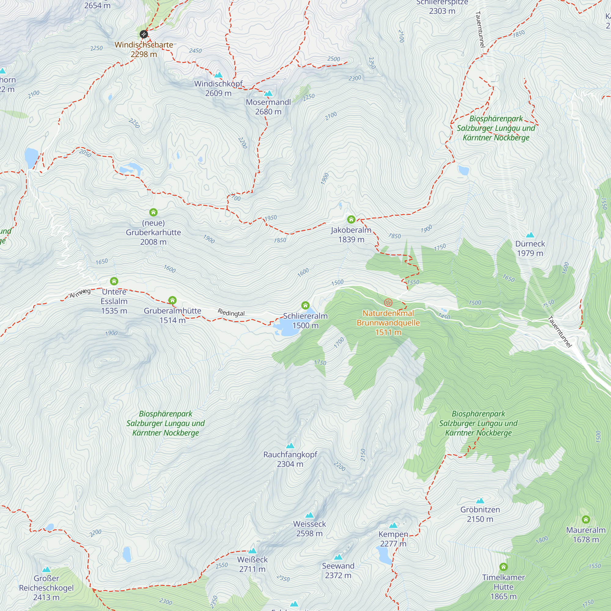 Schliereralm map