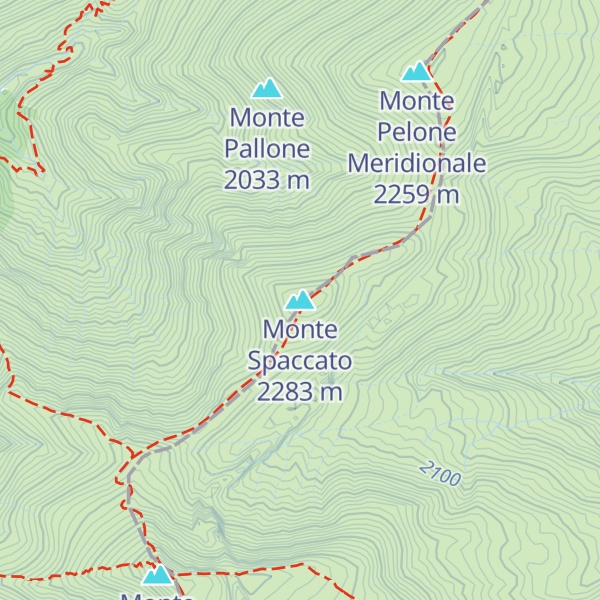 Map of Monte Spaccato