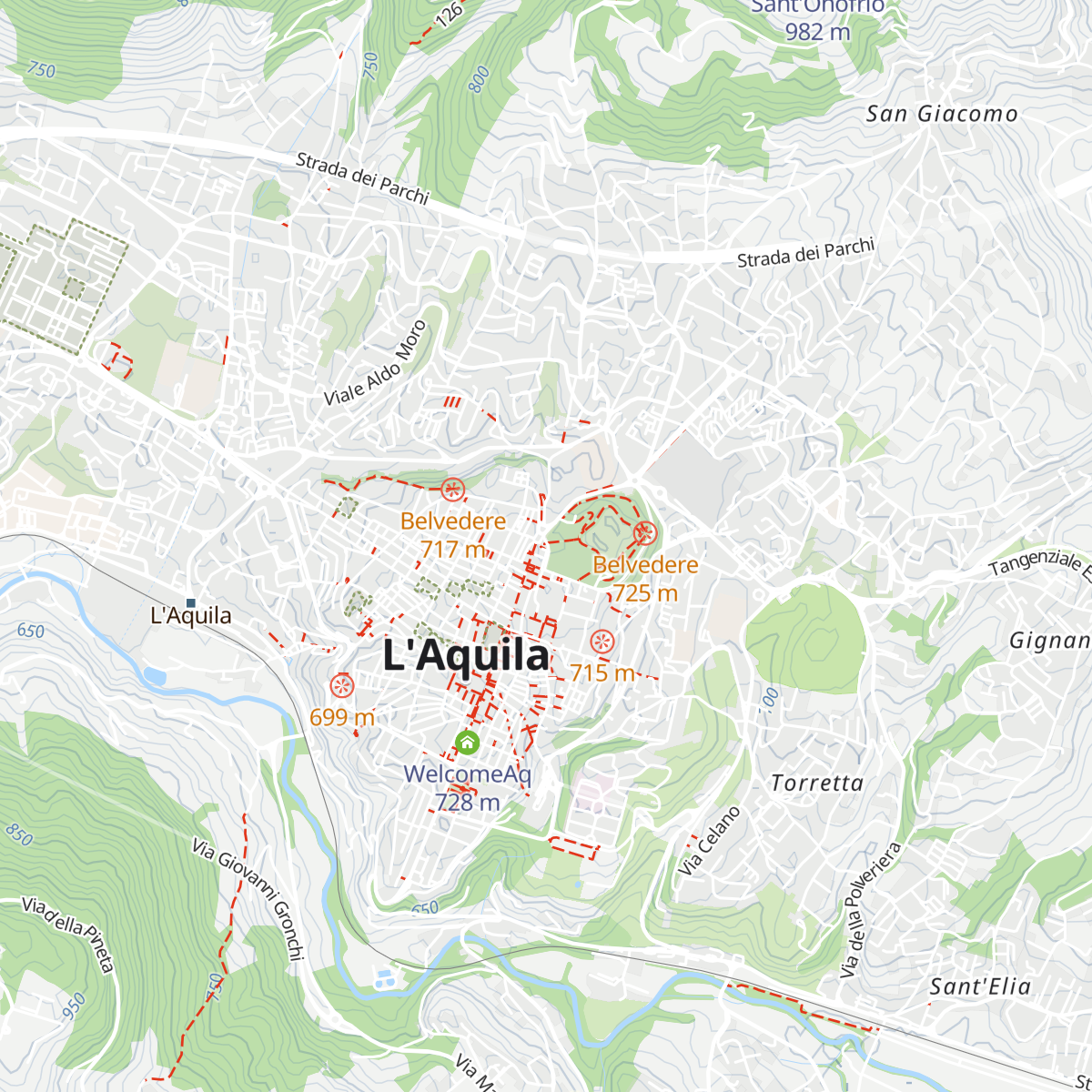 Info Point L'Aquila map