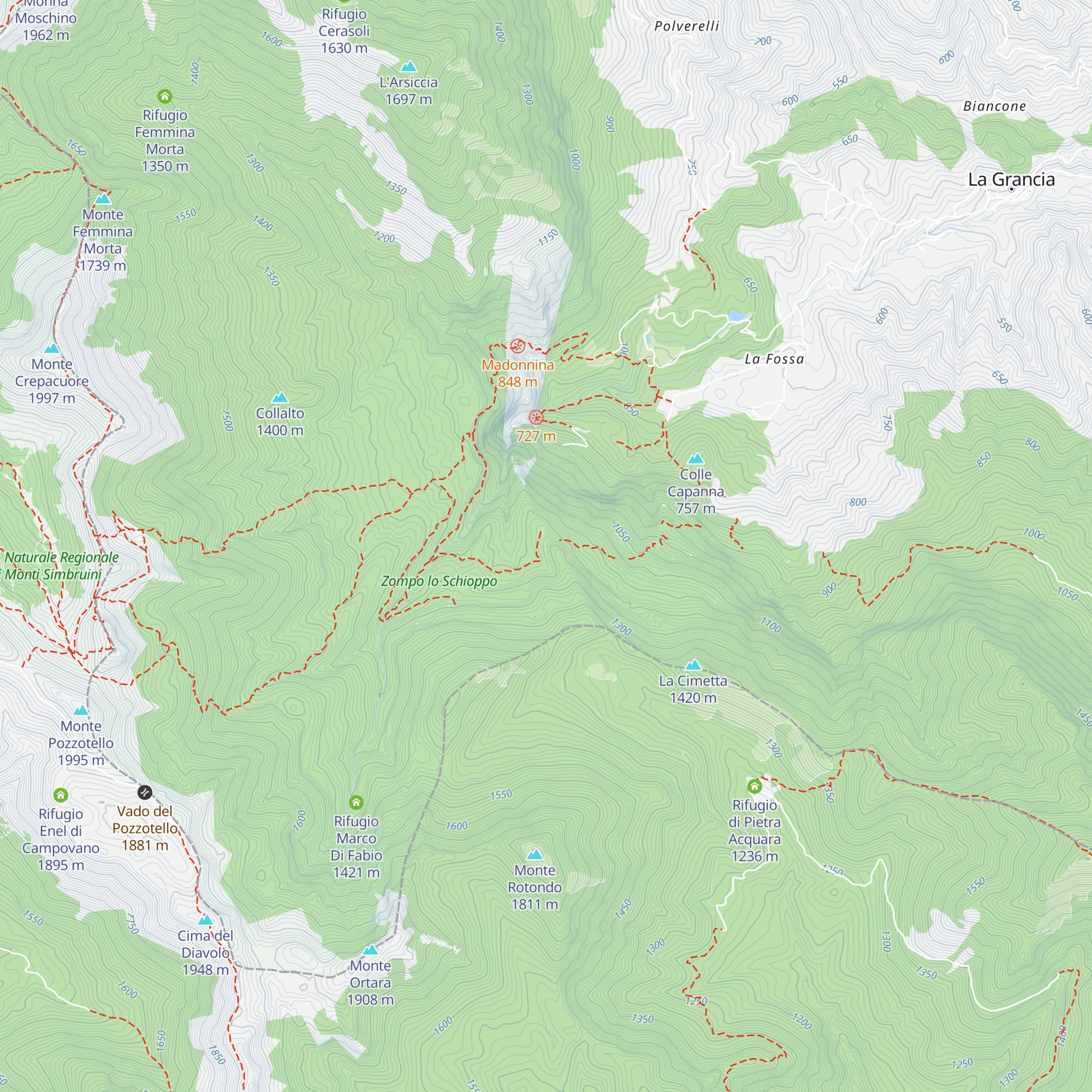 Rifugio Tassiti map
